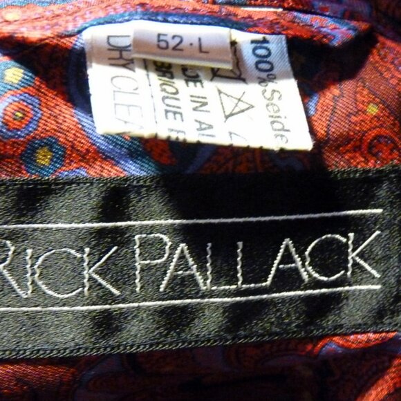 RICK PALLACK Limited Edition Paisly Silk Robe Made in Austria Size 52L, US 42L - Picture 5 of 5